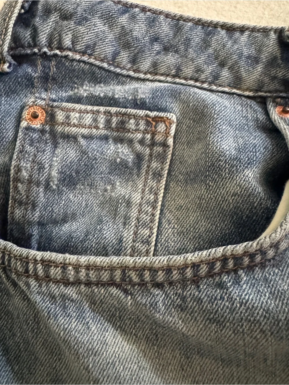 BDG Urban Outfitters Men's Distressed Light Blue Denim Cutoff Shorts size 34